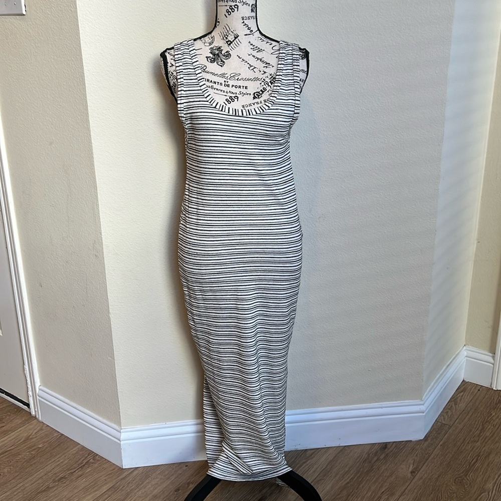 Striped Topshop Knit Tank Dress with Slit Size 8